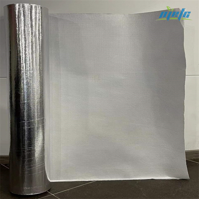 Material aislante Papel de aluminio laminado con tela de fibra de vidrio. 